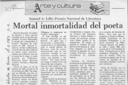 Mortal inmortalidad del poeta  [artículo].
