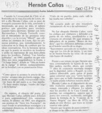 Hernán Cañas  [artículo] Andrés Sabella.