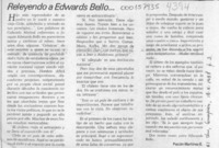 Releyendo a Edwards Bello --