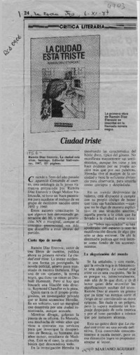Ciudad triste  [artículo] Mariano Aguirre.