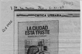 Ciudad triste  [artículo] Mariano Aguirre.