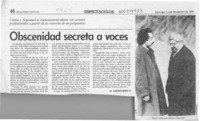 Obscenidad secreta a voces  [artículo] Carmen Mera O.