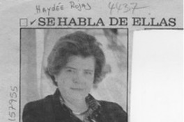Se habla de ellas  [artículo] Haydeé Rojas.