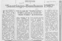 "Santiago-Bauhaus 1987"