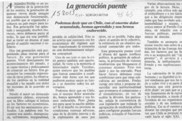 La generación puente  [artículo] Sergio Bitar.