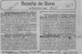 Reseña de libros  [artículo] Marino Muñoz Lagos.