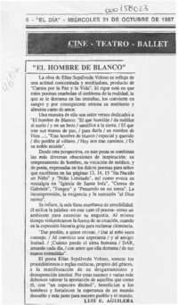 "El hombre de blanco"  [artículo] Luis E. Aguilera.