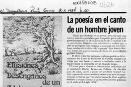 La Poesía en el canto de un hombre joven  [artículo].
