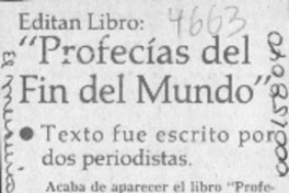 "Profecías del fin del mundo"  [artículo].