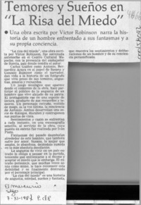 Temores y sueños en "La risa del miedo"  [artículo].