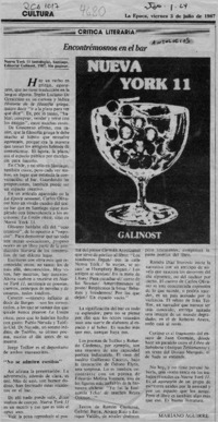 Encontrémonos en el bar  [artículo] Mariano Aguirre.