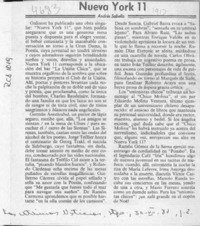 Nueva York 11  [artículo] Andrés Sabella.