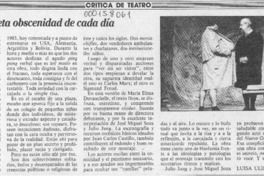 La secreta obscenidad de cada día  [artículo] Luisa Ulibarri.