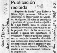 Publicación recibida  [artículo].