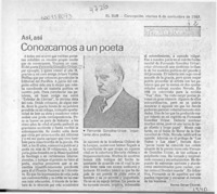 Conozcamos a un poeta  [artículo] Norma Sierpe Cáceres.