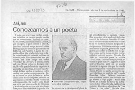 Conozcamos a un poeta  [artículo] Norma Sierpe Cáceres.