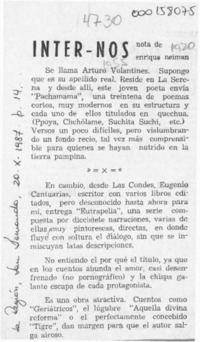 Inter - Nos  [artículo] Enrique Neiman.