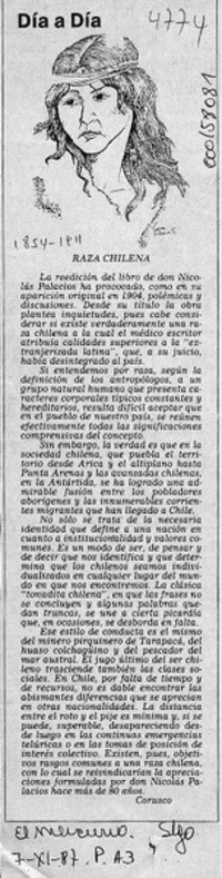 Raza chilena  [artículo] Corusco.