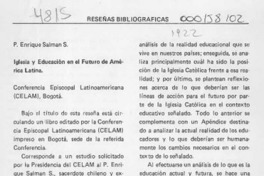 Iglesia y educación en el futuro de América Latina  [artículo] Felipe Herrera.
