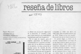 Disminuyó la "extrema pobreza"?  [artículo] Carlos Vergara.