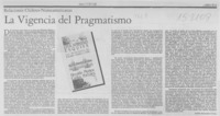 La vigencia del pragmatismo