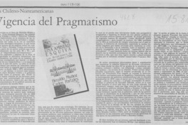 La vigencia del pragmatismo