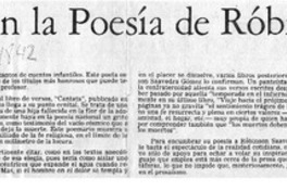 Vida y muerte en la poesía de Róbinson Saavedra