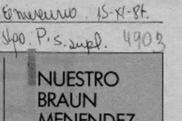Nuestro Braun Menéndez