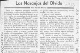 Las naranjas del olvido  [artículo] Raúl Morales Alvarez.