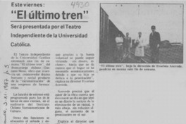 "El Ultimo tren"  [artículo].