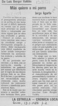 Más quiero a mi perro