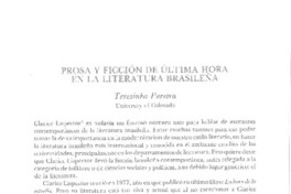 Prosa y ficción de última hora en la literatura brasileña