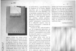 Informe sobre la educación superior en Chile  [artículo] Carmen Barrera.