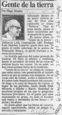 Gente de la tierra  [artículo] Hugo Montes.