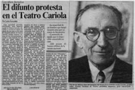 El difunto protesta en el Teatro Cariola