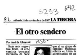 El otro sendero  [artículo] Andrés Allamand.