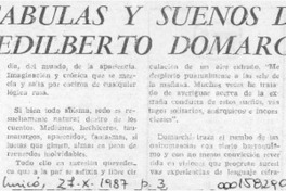 Fábulas y sueños de Edilberto Domarchi  [artículo] Juan Antonio Massone.