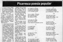 Picaresca poesía popular  [artículo] Tizio.
