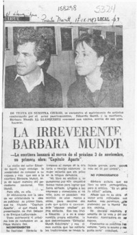 La Irreverente Bárbara Mundt  [artículo].
