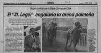 El "St. Leger" engalana la arena palmeña  [artículo].