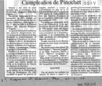 Cumpleaños de Pinochet  [artículo].