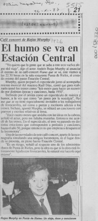 El Humo se va en Estación Central  [artículo].