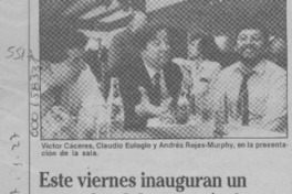 Este viernes inauguran un nuevo local de espectáculos  [artículo].