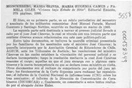 "Crimen bajo estado de sitio"  [artículo] J. O.