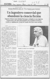 Un ingeniero comercial que abandonó la ciencia ficción  [artículo] Maura Brescia.