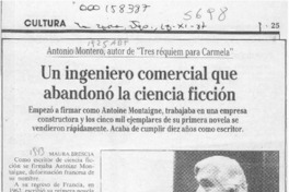 Un ingeniero comercial que abandonó la ciencia ficción  [artículo] Maura Brescia.