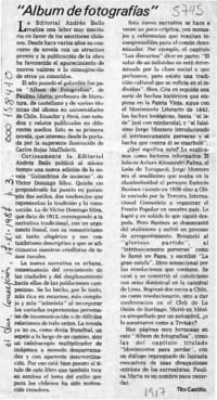 "Album de fotografías"  [artículo] Tito Castillo.
