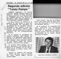 Segunda edición "Tololo Pampa"  [artículo].