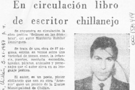 En circulación libro de escritor chillanejo  [artículo].