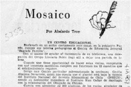Mosaico  [artículo] Abelardo Troy.